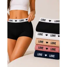 Kit Calcinhas Boxer Feminina Algodão Cós Alto Largo Conforto para o Dia a Dia