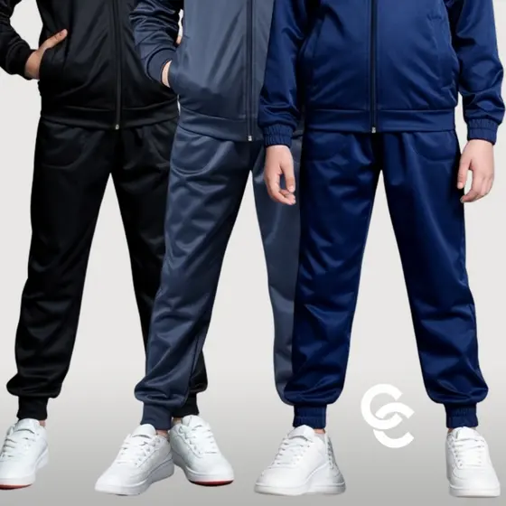 Kit 3 Calça Infantil Jogger Forrada Juvenil Reforçada Calça Volta As Aulas