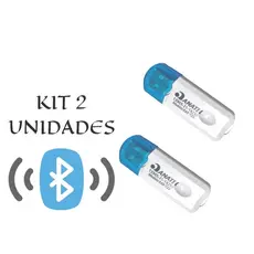 KIT 2 Adaptador Receptor Bluetooth Usb Pendrive Carro Musica Computador Radio Laptop Transmissor LION SHOP