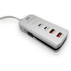 Carregador de Mesa Turbo Rápido 5.1A Possui 2 USB/2 Tipo-C E Um Carbo Tipo C 66W - Lion