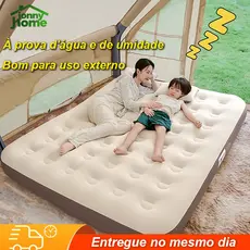 【186*130*22】Colchão Inflável Solteiro Multiuso Camping Trilha Acampamento