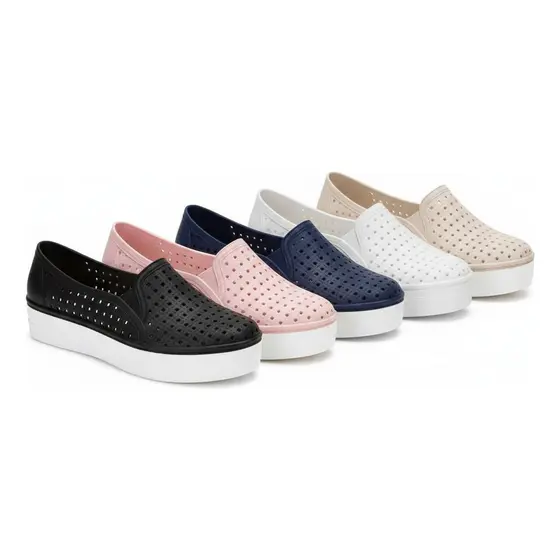 Tenis Feminino Casual Plataforma Slip Borracha Leve e Mega Confortável