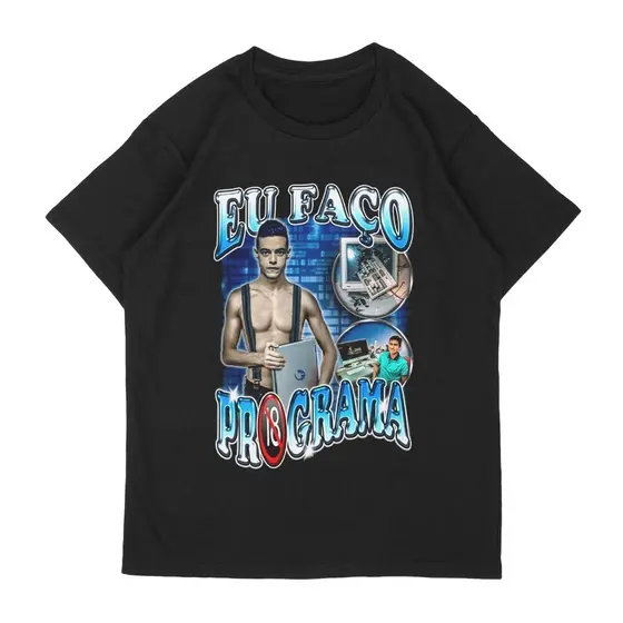 t-shirt camisa Camiseta Faculdade Programação Eu Faço Programa 100% Algodão