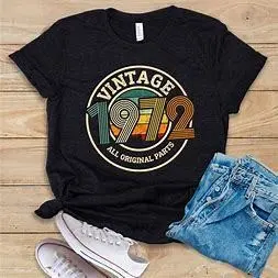 camiseta vintage 1972 camisa basica unissex 2025 33