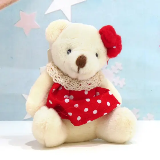 Mini Urso Decorativo Pendente Enfeite De Natal Sortido 8cm - 1 Unidade