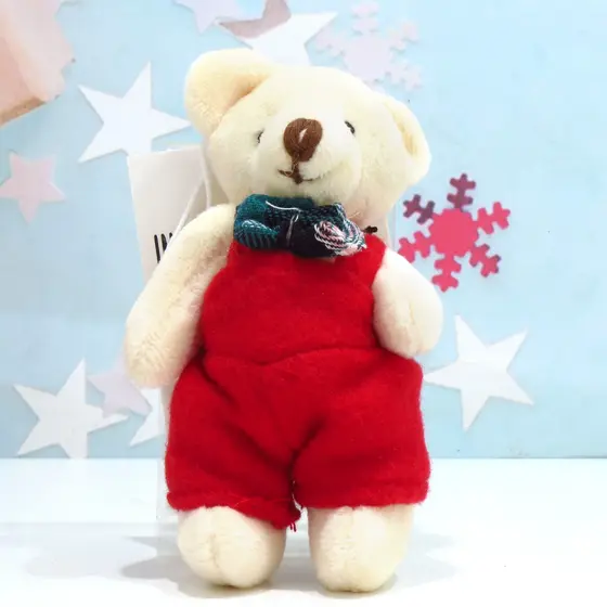 Mini Urso Decorativo Pendente Enfeite De Natal Sortido 10cm - 1 unidade