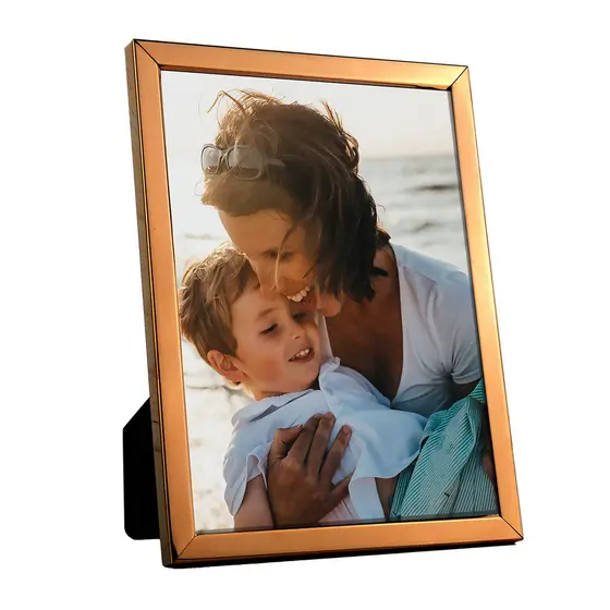 Porta Retrato Foto 15x20 Rosé Gold Metal - Clássico