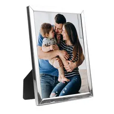 Porta Retrato Foto 15x20 Prata Luxo Metal Fino - Clássico