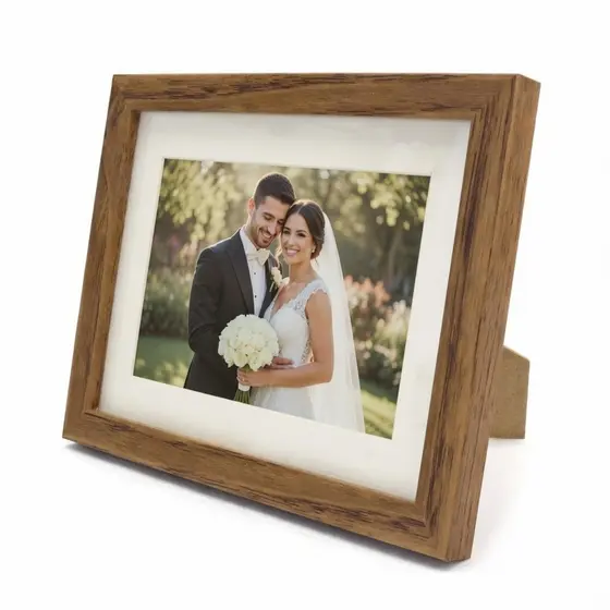 Porta Retrato 10x15 Moldura Dupla Madeira Paspatur - Quadro Para Fotos
