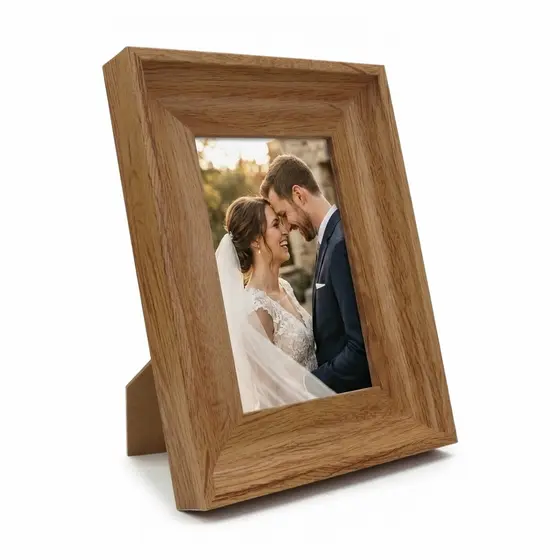 Porta Retrato 10X15 Estilo Madeira Em MDF - Moldura Profunda