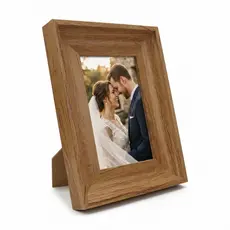 Porta Retrato 10X15 Estilo Madeira Em MDF - Moldura Profunda