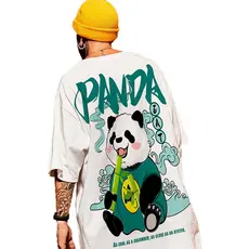 Camiseta Oversized Larga Street T-shirt Panda Streetwear