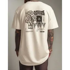 Camiseta Oversized Academia Camisa Street Masculina Marrom