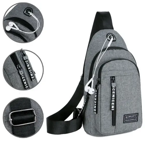 Bolsa Mochila Masculina De Peito Tiracolo Pochete Bolsa Impermeável Transversal