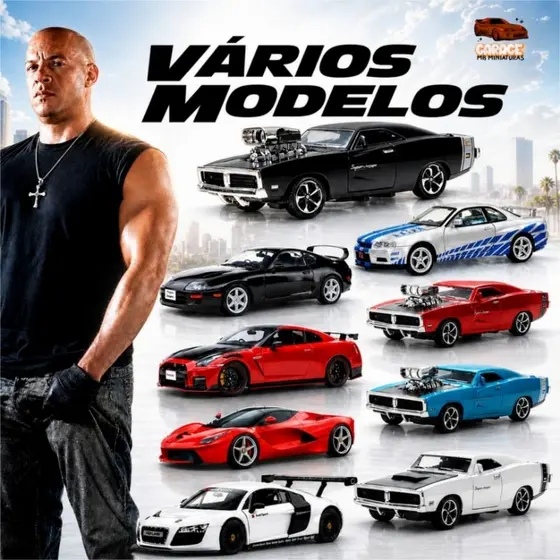 Miniaturas de Ferro Carrinhos Vários Modelos Fricção Metal Coleção Diecast