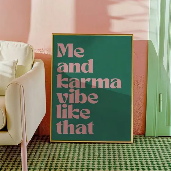 Quadro decorativo Taylor Swift música Karma letra álbuns musicais (1 peça)