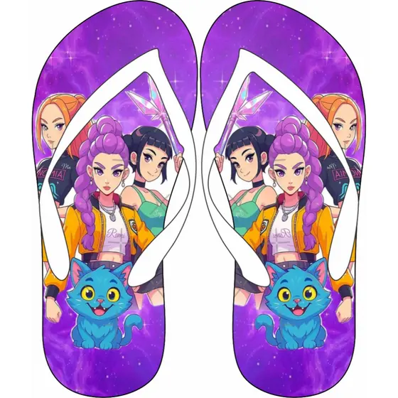 Chinelo Guerreiras k-pop adulto e infantil