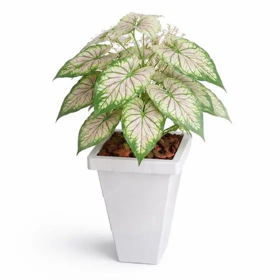 Planta Folhagem Artificial Grande Vaso Folhas Realistas Decoração Moderna Sala Escritório Jardim