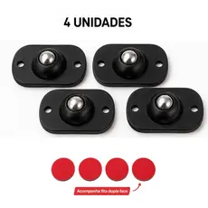 Rodinha Esfera Adesiva Transferidora 360° Para Móveis Caixa Lixeira Organizador
