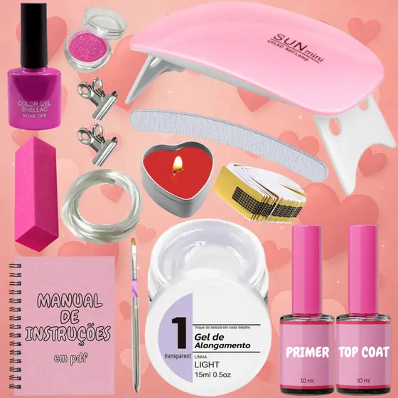 Kit Dia dos Namorados Unhas Kit Unhas Dia dos Namorados Cabine Lixa Kit Unha Envio Imediato Presente