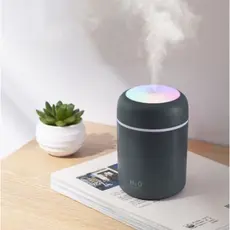 Umidificador De Ar Portátil Usb Ultrassônica 300ml Coloridos LED H2O