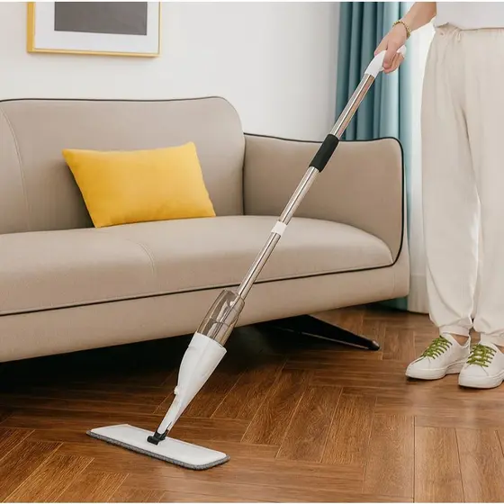 Rodo Flat Mop Spray 360° com Gatilho e Reservatório | Limpeza Fácil e Rápida