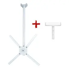 Suporte Para Televisão De 10 A 55 Polegadas Articulado Teto Giratório Resistente Consultório Branco