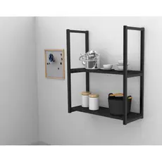 Prateleira Industrial Preta 02 Prateleiras 60X20 Brasforma Pip1-6020