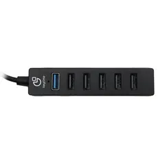 Adaptador USB 7 em 1 Keytime Data Port 6 USB 2.0 + 1 USB 3.0 Velocidade Turbo