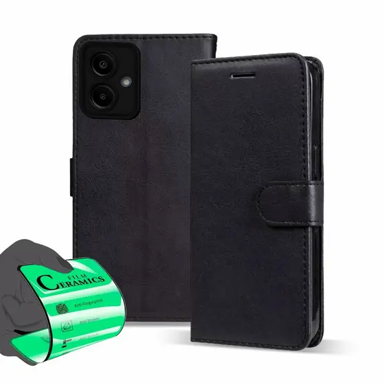 Capa Capinha Carteira Flip + Pelicula Para Samsung Galaxy A07