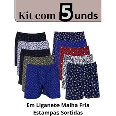 Kit 5 Pijama Masculino Short Samba Canção Premium Bem Grandão estampas sortidas!!!!