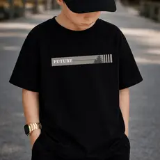 Camiseta Infantil e Juvenil Estampada Future Linha 100% Algodão Premium Criança Personalizada Unissex Blusa Camisa