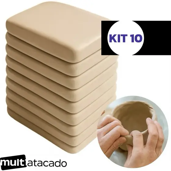 10 Argila Natural para Modelagem Pronto para uso Artesanato Escultura Trabalho Escolarartesanato