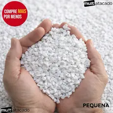 10  KG  Pedra Dolomita Branca Seixo Decorativa para Vasos e Jardins Ornamentais - Pacote de 1,8 kg