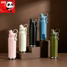 Garrafa Térmica Inox 800ml, Mantém Gelada 12h e Quente por 5 Horas