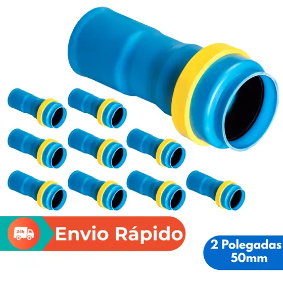 Conexão Irrigação Ponta Fêmea ES 2" | Kit 10 Peças | Tubo PVC Engate Sela