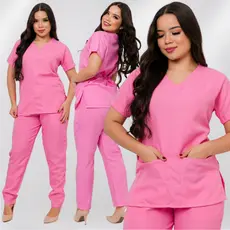 Pijama Cirurgico Hospitalar Feminino Oxford Roupa Privativa Para Esteticista Veterinaria Clinica