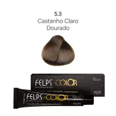 Coloração Profissional  Felps Color Castanho Claro Dourado 5.3 - 60g