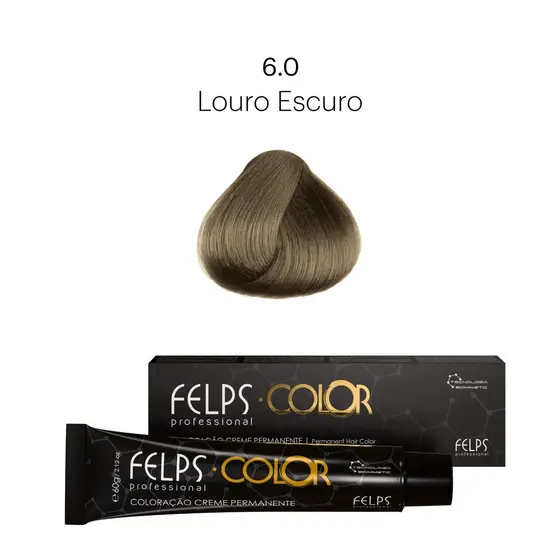 Coloração Profissional  Felps Color Loiro Escuro 6.0 (Base) - 60g