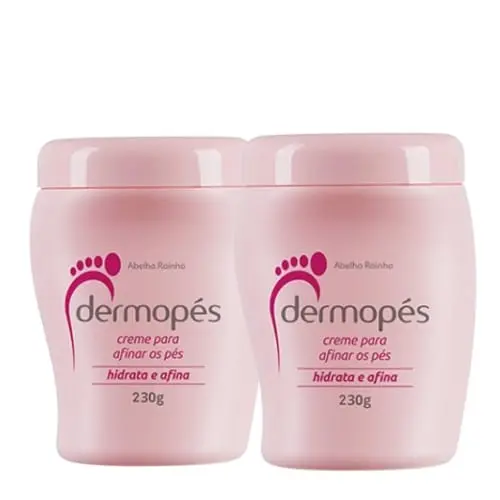 Creme Hidratante Para Afinar Os Pés Hidrata e Afina Dermopés Abelha Rainha 230g - KIT COM 2