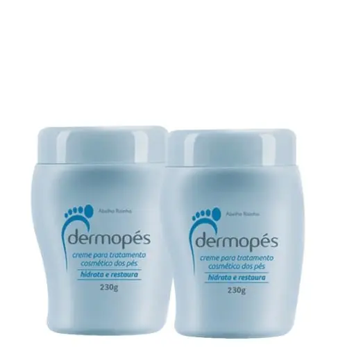 Creme Para Tratamento dos Pés Hidrata e Restaura Dermopés Abelha Rainha 230g - KIT COM 2