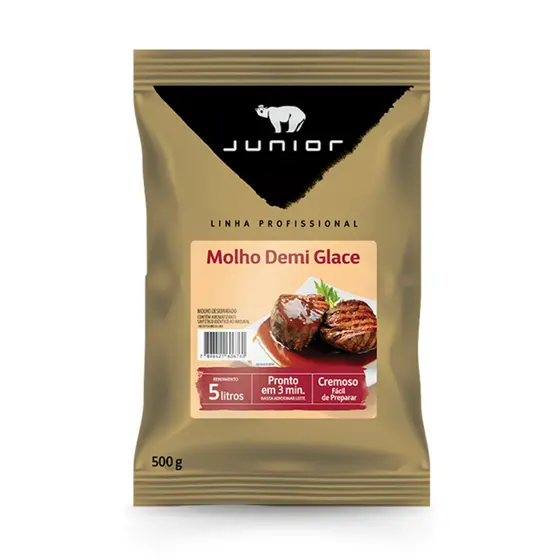 Molho Em Pó Demi Glace Para Carnes Desidratado 500g Junior Profissional Prático Cremoso Saboroso