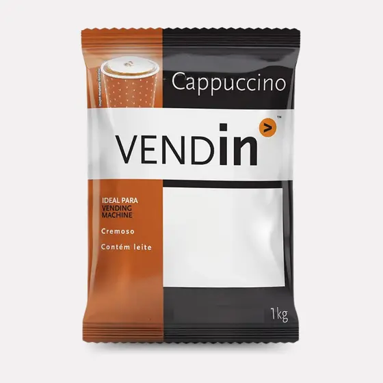 Cappuccino Solúvel Em Pó Tradicional Vendin DaVinci 1Kg Gourmet Rápido Preparo Café Cafeteria Bebidas Quentes Cremoso