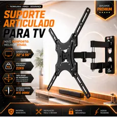 Suporte Articulado TV 32 A 55 Polegadas Universal Até 22 Kg