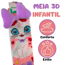Meia Colorida Infantil Confortável e Durável para Masculino e Feminino Meia Diárias