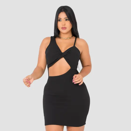 Vestido Feminino com Recorte Curto e Bojo  Ruby