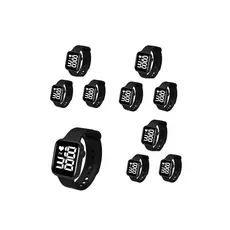 kit10 Relógio Digital Esportivo Masculino À Prova D'água