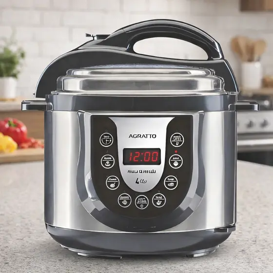 Panela De Pressão Elétrica Agratto 4l Inox Timer Painel Digital