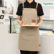 Avental de Cozinha Barato - Ajustável com Botões e Bolso Grande