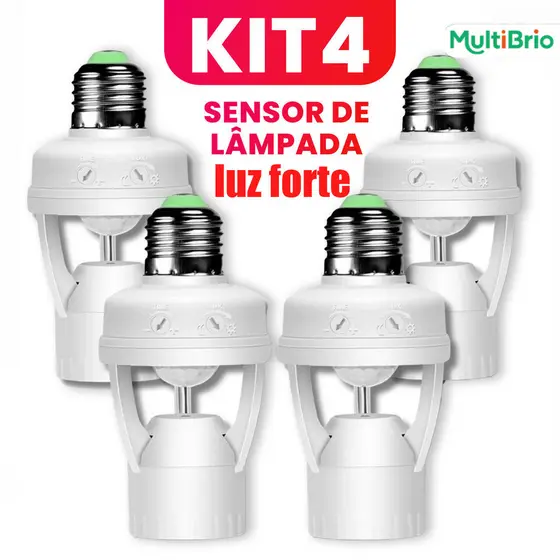 Kit 1 2 3 4 de Sensor de bateria de luz para luz de soquete